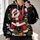 Dabbing Santa, Evergreen Tree and Gifts for Playful Christmas Celebrations All-over Print Hoodie (Lightweight) - 2
