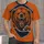 Roaring Bear Football Crest for Game Day Fans and Vintage Sports Collectors All-over Print Unisex T-shirt - 4