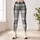 Gray Sage Tartan Plaid for Yoga Pilates Commuting and Everyday Wear Leggings - 4