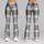 Gray Sage Tartan Plaid for Yoga Pilates Commuting and Everyday Wear Leggings - 9