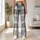 Gray Sage Tartan Plaid for Yoga Pilates Commuting and Everyday Wear Leggings - 11