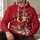 Santa, Reindeer and Snowy Tree Holiday Humor for Festive Winter Gatherings All-over Print Hoodie (Lightweight) - 6