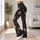 Pink Wildflowers on Charcoal for Yoga Pilates and Everyday Style Leggings - 11