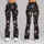 Pink Wildflowers on Charcoal for Yoga Pilates and Everyday Style Leggings - 9