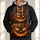 Stacked Fiery Jack-O’-Lanterns for Halloween Night Celebrations and Autumn Parties All-over Print Hoodie (Lightweight) - 1