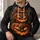 Stacked Fiery Jack-O’-Lanterns for Halloween Night Celebrations and Autumn Parties All-over Print Hoodie (Lightweight) - 6
