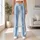 Pale Blue Starry Stripes for Yoga, Pilates, and Everyday Active Lifestyle Wear Leggings - 11