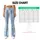 Pale Blue Starry Stripes for Yoga, Pilates, and Everyday Active Lifestyle Wear Leggings - 7