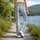 Pale Blue Starry Stripes for Yoga, Pilates, and Everyday Active Lifestyle Wear Leggings - 12