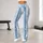 Pale Blue Starry Stripes for Yoga, Pilates, and Everyday Active Lifestyle Wear Leggings - 10