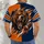 Roaring Bear Football Motif for Game Day and Outdoor Sports Fans This Autumn All-over Print Unisex T-shirt - 6