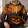 Halloween Pumpkin Moonlit Graveyard Scene for Autumn Parties and Gothic Night Out All-over Print Hoodie (Lightweight) - 6