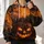 Halloween Pumpkin Moonlit Graveyard Scene for Autumn Parties and Gothic Night Out All-over Print Hoodie (Lightweight) - 2