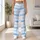 Blue And White Stripes For Yoga Pilates And Relaxed Everyday Wear Leggings - 12
