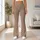Warm Taupe And Ivory Polka Dots For Yoga, Pilates, Travel And Everyday City Style Leggings - 10