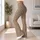Warm Taupe And Ivory Polka Dots For Yoga, Pilates, Travel And Everyday City Style Leggings - 11