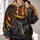 Jack-O'-Lantern Graveyard Scene for Halloween Parties and Spooky Autumn Nights Outings All-over Print Hoodie (Lightweight) - 2