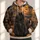 Black Cat Beneath a Harvest Moon for Halloween Parties and Autumn Night Celebrations All-over Print Hoodie (Lightweight) - 1