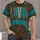 Western Turquoise Ranch Outfit with Fringe and Rope Details for Outdoor Rodeo Days Men All-over Print Unisex T-shirt - 4