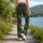 Vibrant Peacock Feather Motifs for Yoga, Pilates and Relaxed Everyday Activewear Leggings - 12