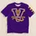 Purple Gold Football V Emblem for College Game Day Tailgates and Fan Gatherings All-over Print Unisex T-shirt - 1
