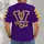 Purple Gold Football V Emblem for College Game Day Tailgates and Fan Gatherings All-over Print Unisex T-shirt - 6