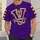 Purple Gold Football V Emblem for College Game Day Tailgates and Fan Gatherings All-over Print Unisex T-shirt - 5