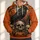 Raven Skull and Jack-o'-Lantern Halloween Scene for Autumn Night Celebrations and Parties All-over Print Hoodie (Lightweight) - 1