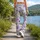 Lavender Daisy Blooms for Yoga Pilates and Everyday Casual Style Leggings - 12