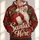 Jolly Santa With Gifts and Holly for Christmas Celebrations and Cozy Winter Cheer All-over Print Hoodie (Lightweight) - 1