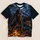 Howling Werewolf Beneath Full Moon in Mountain Cabin Wilderness for Camping Nights All-over Print Unisex T-shirt - 1
