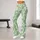 Mint Green White Daisies for Yoga, Pilates, and Everyday Wellness Style for Women Leggings - 10