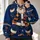 Santa Football Holiday Cheer for Christmas Game Day and Winter Festivities for Fans All-over Print Hoodie (Lightweight) - 2