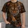 Majestic Tiger In Autumn Woodland For Hiking, Camping And Outdoor Wildlife Lovers All-over Print Unisex T-shirt - 4