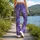 Lavender Celestial Stars for Yoga, Pilates and Everyday Errands Leggings - 12