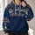 Santa Sleigh, Reindeer, Snowflakes and Pine Trees for Cozy Christmas Celebrations All-over Print Hoodie (Lightweight) - 2