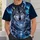 Howling Wolf Under Aurora Over Icy Mountains for Outdoor Adventure and Nature Lovers All-over Print Unisex T-shirt - 5