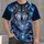 Howling Wolf Under Aurora Over Icy Mountains for Outdoor Adventure and Nature Lovers All-over Print Unisex T-shirt - 4