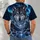 Howling Wolf Under Aurora Over Icy Mountains for Outdoor Adventure and Nature Lovers All-over Print Unisex T-shirt - 6
