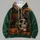 Witch Hat Skull, Raven and Pumpkins for Gothic Halloween Night Celebrations All-over Print Hoodie (Lightweight) - 4