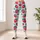 Bright Strawberry and Teal Leaf Motifs for Yoga, Pilates and Everyday Summer Style Leggings - 4