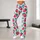 Bright Strawberry and Teal Leaf Motifs for Yoga, Pilates and Everyday Summer Style Leggings - 11