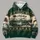 Santa Sleigh and Reindeer Over Snowy Cabin for Cozy Christmas Holiday Gatherings All-over Print Hoodie (Lightweight) - 4
