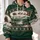 Santa Sleigh and Reindeer Over Snowy Cabin for Cozy Christmas Holiday Gatherings All-over Print Hoodie (Lightweight) - 2