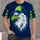 Fierce White Eagle Head With Lime Accents For Football Fans And Game Day All-over Print Unisex T-shirt - 4
