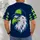 Fierce White Eagle Head With Lime Accents For Football Fans And Game Day All-over Print Unisex T-shirt - 6