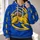 Running Hare Football Art for Game Day and Campus Sports Fans All-over Print Hoodie (Lightweight) - 2