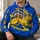 Running Hare Football Art for Game Day and Campus Sports Fans All-over Print Hoodie (Lightweight) - 6