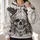 Gothic Skull, Crow, Moon and Roses for Dark Academia Autumn Occult Style Lovers All-over Print Hoodie (Lightweight) - 2