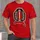 Scarlet Football Crest for Game Day Tailgates and Weekend Stadium Events for Fans All-over Print Unisex T-shirt - 4